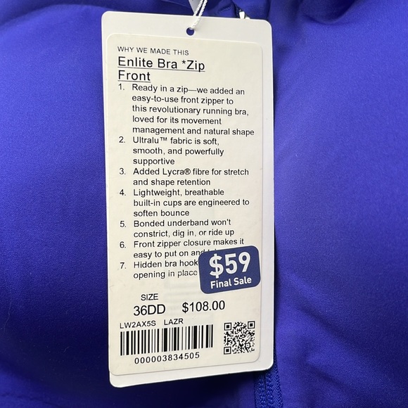 Lululemon sport bra 36DD - Picture 4 of 4